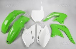 UFO KOMPLET PLASTIKÓW KAWASAKI KXF 450 08 KOLOR OEM (ZIELONY/ BIAŁY) (KA211E999)