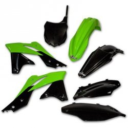 UFO KOMPLET PLASTIKÓW KAWASAKI KXF 250 13 KOLOR OEM (ZIELONY/CZARNY) (KA219E999)