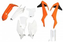 UFO KOMPLET PLASTIKÓW (FULL KIT) Z OSŁONAMI TELESKOPÓW (AMORTYZATORÓW) KTM SX/SXF 16-18 (Z WYJĄTKIEM SX 250 16), KOLOR OEM 16 (P