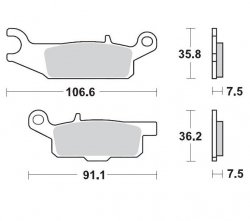 MOTO-MASTER KLOCKI HAMULCOWE KH444 SINTER METAL OEM: 11 (SINTERPRO RACING) YAMAHA: YFM 700 GRIZZLY PRZÓD-PRAWY