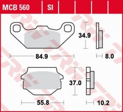 TRW LUCAS ZF KLOCKI HAMULCOWE KH SINTER OFFROAD KAWASAKI KFX 250 '87-'04, KEF 300 LAKOTA '95-'03, SUZUKI LT-