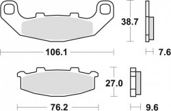 TRW ZF KLOCKI HAMULCOWE KH141 ORGANIC KAWASAKI GPZ 500 94-04, ZR 550 91-95, SUZUKI RGV 250 91-92, GSX 1100 G 94-95, PRZÓD/TYŁ (P