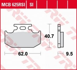 TRW ZF KLOCKI HAMULCOWE KH152 SINTER OFFROAD RACING KAWASAKI KX 125/250/500 89-95, SUZUKI RM 125/250 89-95, RM-X 250 89-98, DR 3