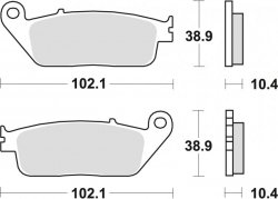 TRW ZF KLOCKI HAMULCOWE KH196 ORGANIC HONDA CBR 1000F, 90-92 ST 1100 90-95, YAMAHA MT-01 05-12, TYŁ