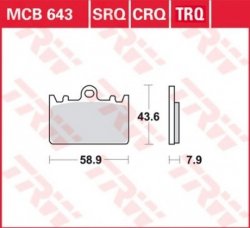 TRW ZF KLOCKI HAMULCOWE KH180 SINTER RACING KAWASAKI ZXR 400L 91-03, PRZÓD
