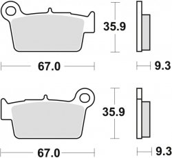 TRW ZF KLOCKI HAMULCOWE KH367 SINTER OFFROAD KAWASAKI KXF 250 04-, KLX 450 07-, KXF 450 04-, KXE 450 10-, SUZUKI RMZ 250 04-, RM