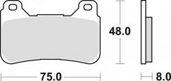 TRW ZF KLOCKI HAMULCOWE KH390 SINTER STREET HONDA CBR 600 RR 05-16, CBR 1000 FIREBLADE 04-16, PRZÓD