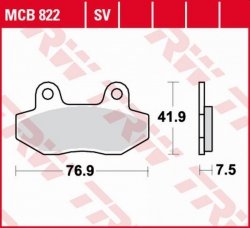 TRW ZF KLOCKI HAMULCOWE KH086 SINTER STREET HYOSUNG GT 03-17, GV 125 00-17, XRX 99-14, GT 250 04-14, GT 650 04-, GV 650 04-10, S