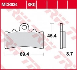 TRW ZF KLOCKI HAMULCOWE KH606 ORGANIC BMW G 310GS/R 16-, C 400GT/X 18-, HUSQVARNA SVARTPILEN/VITPILEN 401 17-, KTM DUKE 125 11-,