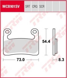 TRW LUCAS KLOCKI HAMULCOWE SINTER STREET BMW R 1250 GS ADVENTURE 19-21, BMW R 1250 GS 19-21, BMW R 1250 RT 19-21, BMW S 1000 RR 19-21 PRZÓD