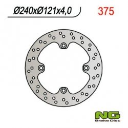 NG TARCZA HAMULCOWA TYŁ HONDA CR 125 98-01, CR 250 97-01 (240x121x4)