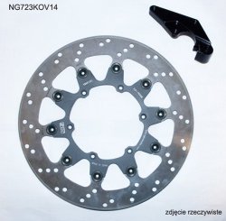 NG TARCZA HAMULCOWA PRZÓD Z ADAPTEREM OVERSIZE (320X118X5) YAMAHA YZF 450 08-15 (NG723K14)