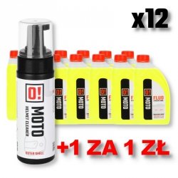 OMOTO ZESTAW 12 SZTUK PŁYN DO CHŁODNIC 1L O! FLUO XTREME COOL + OMOTO PIANKA DO MYCIA KASKU 150ML O! FOAM FRESH HELMET CLEANER