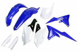 UFO KOMPLET PLASTIKÓW (FULL KIT) Z OSŁONAMI TELESKOPÓW (AMORTYZATORÓW) YAMAHA YZF 250 14-18, YZF 450 14-17 KOLOR OEM 18 (NIEBIES