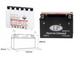 LANDPORT  Kymco MXV 250 04-09 akumulator  elektrolit osobno