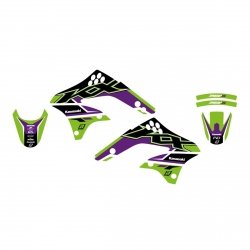 BLACKBIRD KOMPLET NAKLEJEK (OKLEIN) KAWASAKI KX 450F 06-08 DREAM 5 KOLOR ZIELONY CZARNY