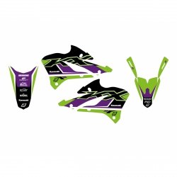 BLACKBIRD KOMPLET NAKLEJEK (OKLEIN) KAWASAKI KX 250F 17-20 DREAM KOLOR ZIELONY CZARNY