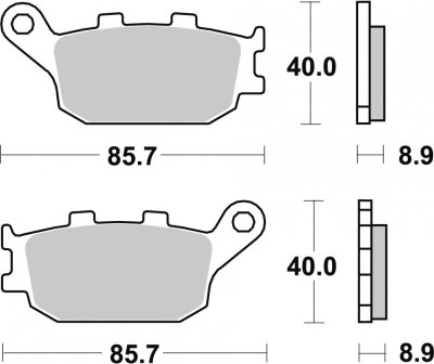 TRW klocki hamulcowe tył Yamaha FZ8  800  S Fazer (10-16)