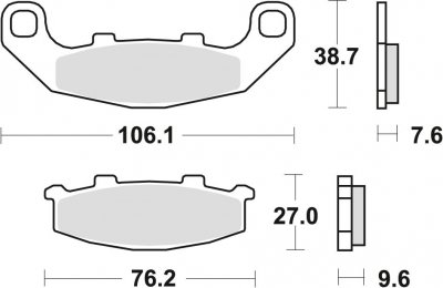 Delta Braking klocki hamulcowe przód Kawasaki 400 ZR ZANTHUS 92-95 F