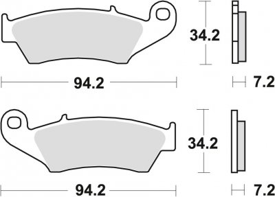 TRW klocki hamulcowe przód Kawasaki KLX 250 E (93-95)