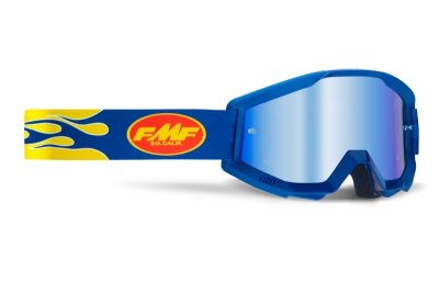 GOGLE FMF POWERCORE FLAME NAVY - SZYBA MIRROR BLUE OS
