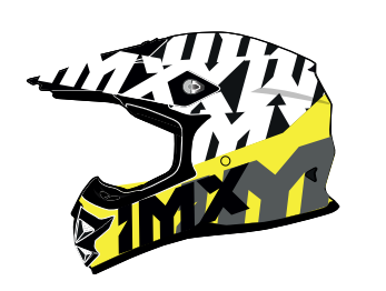 KASK IMX FMX-01 JUNIOR BLACK/WHITE/FLO YELLOW/GREY YM