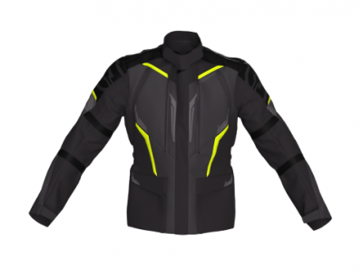 KURTKA TEKSTYLNA OZONE TOUR III BLACK/FLUO YELLOW 9XL