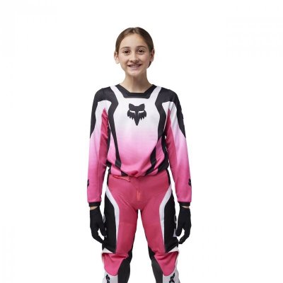 SPODNIE FOX JUNIOR GIRLS 180 LEAN BLACK/PINK Y26