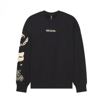 BLUZA FOX HELLO FUTURE OVERSIZED CREW BLACK L