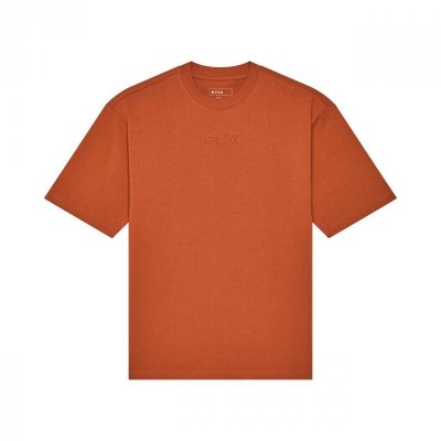 T-SHIRT FOX WORDMARK OVERSIZED CHOCOLATE M
