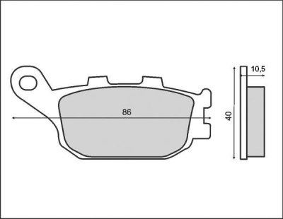 Brenta klocki hamulcowe tył Honda NT 650 Deauville (98-01) 