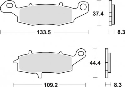 TRW klocki hamulcowe tył Kawasaki VN  1500 Classic Tourer Fi (00-04)