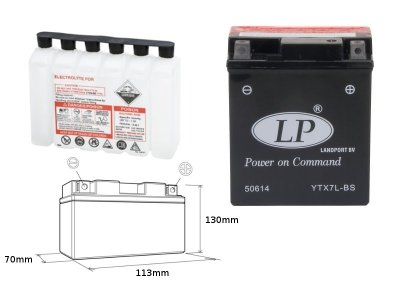 LANDPORT Aprilia Mojito 125 (09-10) akumulator elektrolit osobno
