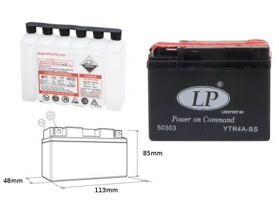 LANDPORT Honda SJ 50 Bali (93-00) akumulator elektrolit osobno
