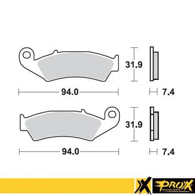 ProX Klocki Hamulcowe Przednie CR125/250/500 '87-94 (odpowiednik EBC FA125R)