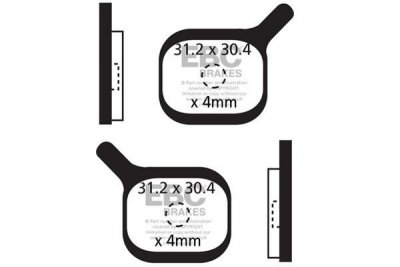 CFA284AHH - Klocki hamulcowe rowerowe (spiekane) EBC Brakes