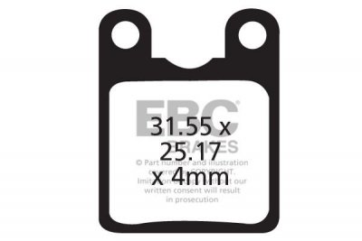 CFA333R - Klocki hamulcowe rowerowe (organiczne wyczynowe) EBC Brakes