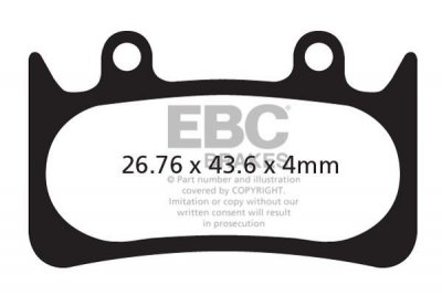 CFA385R - Klocki hamulcowe rowerowe (organiczne wyczynowe) EBC Brakes