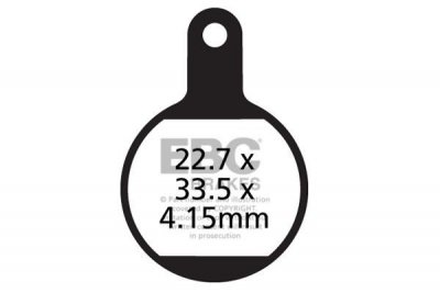 CFA615R - Klocki hamulcowe rowerowe (organiczne wyczynowe) EBC Brakes