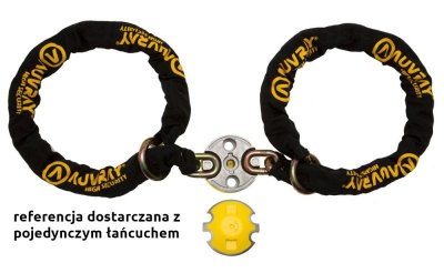AUVRAY zestaw kotwa podłogowa podwójna 14mm + łańcuch 120cm z ogniwem lasso - długość 120cm, średnica 13,5mm (klasa S.R.A.)