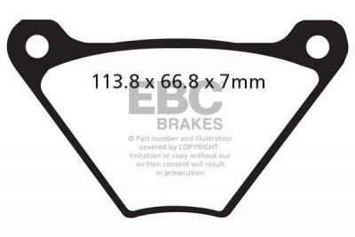 Klocki hamulcowe EBC FA024/2V V-PAD (kpl. na 1 tarcze)