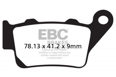 Klocki hamulcowe EBC FA208TT (kpl. na 1 tarcze)