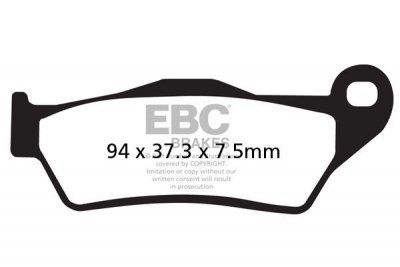 Klocki hamulcowe EBC SFAC181 skuterowe karbonowe (kpl. na 1 tarcze)