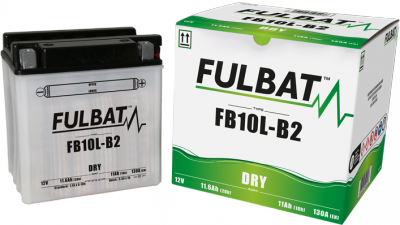 Akumulator FULBAT YB10L-B2 (suchy, obsługowy, kwas w zestawie)
