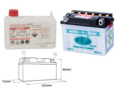 LANDPORT Gilera GSM/HK/RK/Zulu 50 (01-03) akumulator elektrolit osobno