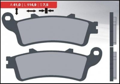  Brenta klocki hamulcowe (metaliczne) tył Honda NT 700 Deauville (06-09) 