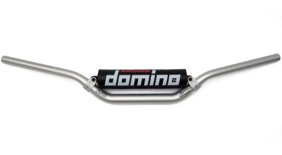 DOMINO KIEROWNICA ALUMINIOWA (ERGAL 7075) FATBAR 28MM WYSOKA Z POPRZECZKĄ KOLOR SREBRNY