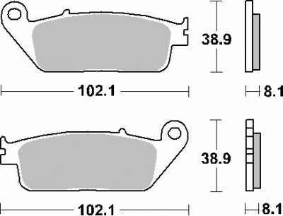 SBS KLOCKI HAMULCOWE KH142 / KH226 STREET STANDART CERAMIC KOLOR CZARNY