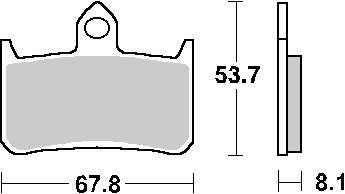 SBS PROMOCJA KLOCKI HAMULCOWE KH187 STREET STANDART CERAMIC HONDA RS 250R 91-92, RVF 400RR 90-96 KOLOR CZARNY