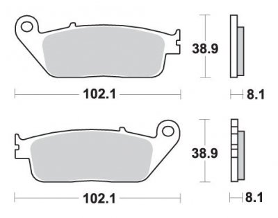 SBS KLOCKI HAMULCOWE KH142 / KH226 STREET STANDART CERAMIC KOLOR CZARNY